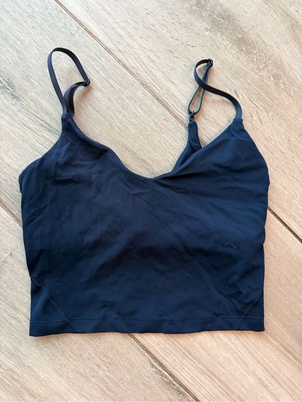 lululemon athletica Navy Blue Crop Tank with Adjustable Slim Straps